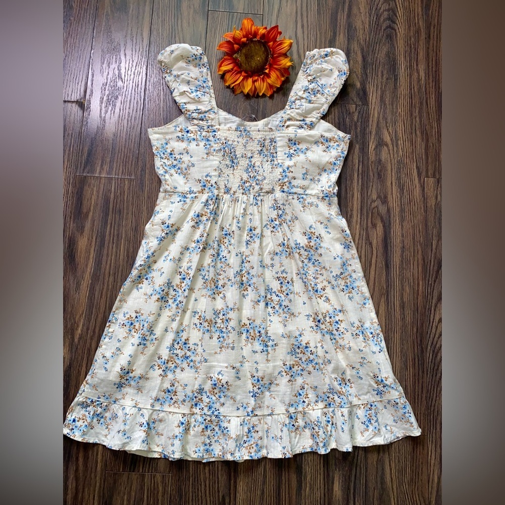 🦋B2G1🦋OLD NAVY Floral Cap Sleeve Fit & Flare Dress | MEDIUM - Picture 7 of 9